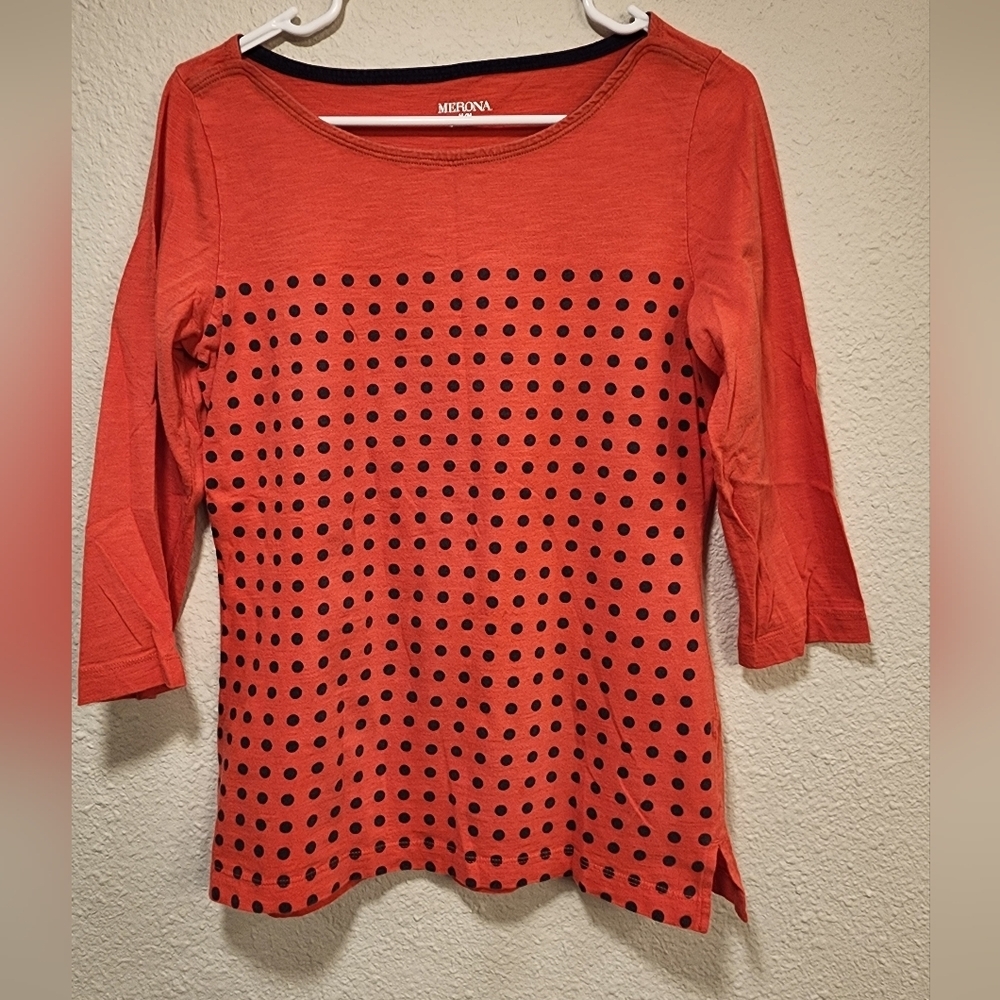 Merona Women's Red Polka Dot Top Size Medium